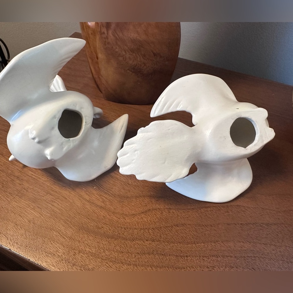 Vintage White Porcelain Dove Figurines – Pair | Wedding / Home Décor / MCM - Picture 6 of 7